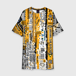 Детское платье Cyberpunk pattern yellow