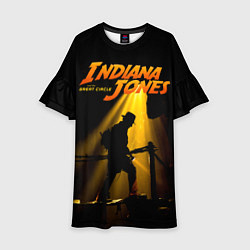 Платье клеш для девочки Indiana Jones, цвет: 3D-принт