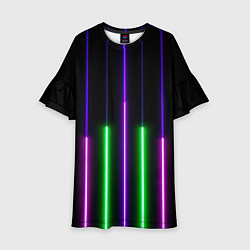Детское платье Color Purple green pink