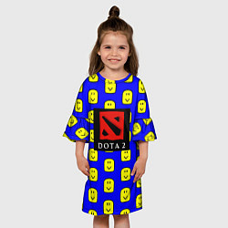 Платье клеш для девочки Dota smile pattern, цвет: 3D-принт — фото 2