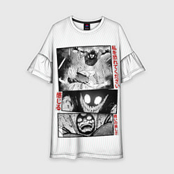 Платье клеш для девочки DanDaDan: Fight, цвет: 3D-принт