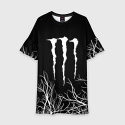 Платье клеш для девочки Monster energy лес, цвет: 3D-принт