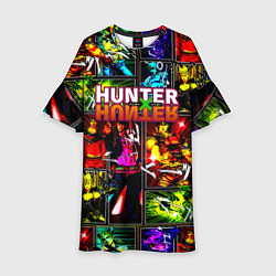 Платье клеш для девочки Hunter x hunter neon anime, цвет: 3D-принт