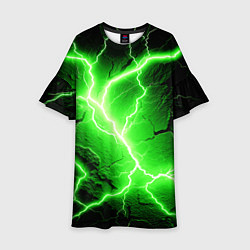 Детское платье Color green black