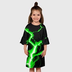 Платье клеш для девочки Разлом, цвет: 3D-принт — фото 2