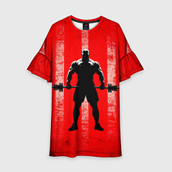 Детское платье Пауэрлифтер на красном