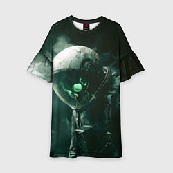 Детское платье Скелет космонавта в космосе