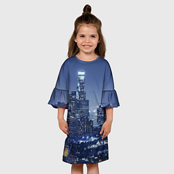 Платье клеш для девочки City, цвет: 3D-принт — фото 2