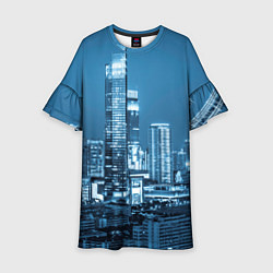 Платье клеш для девочки City, цвет: 3D-принт