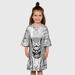 Платье клеш для девочки Фенек в балахоне, цвет: 3D-принт — фото 2