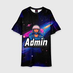 Платье клеш для девочки Админ в скафандре, цвет: 3D-принт