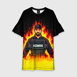 Платье клеш для девочки Admin в огне, цвет: 3D-принт