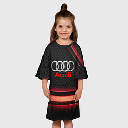 Платье клеш для девочки Audi sport auto, цвет: 3D-принт — фото 2
