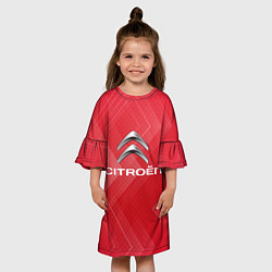 Платье клеш для девочки Сitroen texture, цвет: 3D-принт — фото 2
