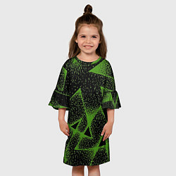 Платье клеш для девочки Triangles with dots, цвет: 3D-принт — фото 2