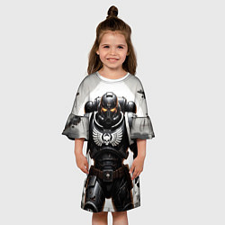 Платье клеш для девочки Warhammer 40k космодесант, цвет: 3D-принт — фото 2