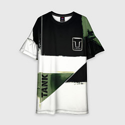 Платье клеш для девочки Tank логотип машины, цвет: 3D-принт