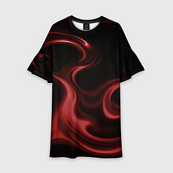Платье клеш для девочки Color red, цвет: 3D-принт