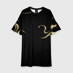 Платье клеш для девочки Color yellow abstraction, цвет: 3D-принт