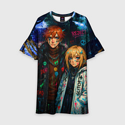 Детское платье Люмин и Тарталья потеки краски