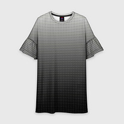 Детское платье Градиент металлический тёмно-серый