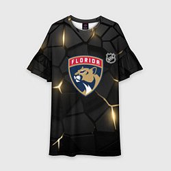 Платье клеш для девочки Флорида Пантерз - НХЛ хоккей, цвет: 3D-принт