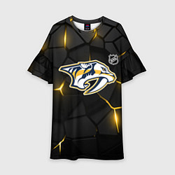 Платье клеш для девочки Нэшвилл Предаторз - НХЛ хоккей, цвет: 3D-принт