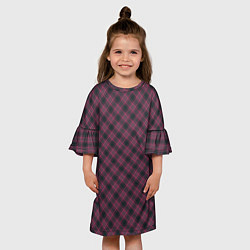 Платье клеш для девочки Tartan, цвет: 3D-принт — фото 2