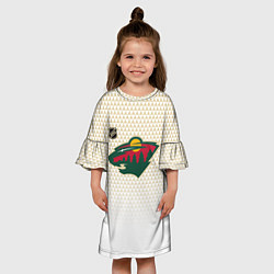 Платье клеш для девочки Миннесота Уайлд - белый градиент, цвет: 3D-принт — фото 2