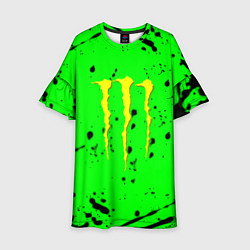 Детское платье Monster energy кислотные брызги