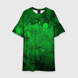 Детское платье Абстракция - green acid stains