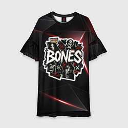Детское платье Bones logo stickers