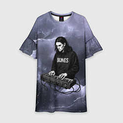 Платье клеш для девочки Bomes клавишник, цвет: 3D-принт