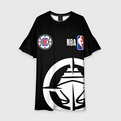 Платье клеш для девочки Клипперс - НБА команда, цвет: 3D-принт