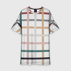 Платье клеш для девочки Плетенка пастельная, цвет: 3D-принт