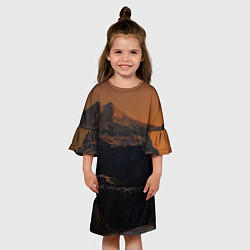 Платье клеш для девочки Эльбрус, цвет: 3D-принт — фото 2
