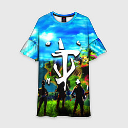 Детское платье Fortnite x doom logo