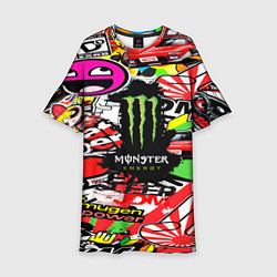 Платье клеш для девочки Monster energy steel brend, цвет: 3D-принт