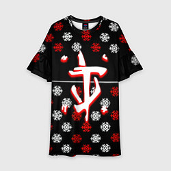 Детское платье Doom winter pattern steel