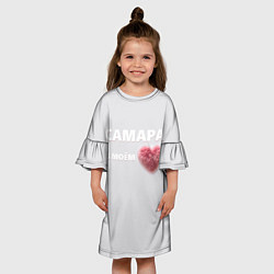 Платье клеш для девочки Самара в моем сердце, цвет: 3D-принт — фото 2