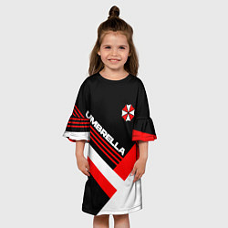 Платье клеш для девочки Umbrella - classic uniform, цвет: 3D-принт — фото 2