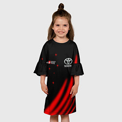 Платье клеш для девочки Toyota GR Gazoo Racing, цвет: 3D-принт — фото 2