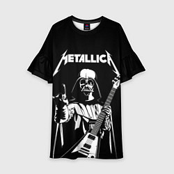 Платье клеш для девочки Металлика и Дарт Вейдер, цвет: 3D-принт