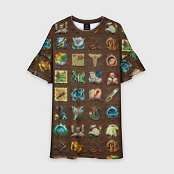 Платье клеш для девочки Все навыки в героях 3, цвет: 3D-принт