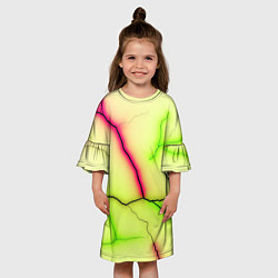 Платье клеш для девочки Multicolored lightning, цвет: 3D-принт — фото 2
