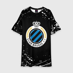 Детское платье Брюгге белые краски всплеск