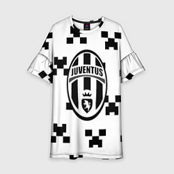 Платье клеш для девочки Juventus x minecraft pattern, цвет: 3D-принт