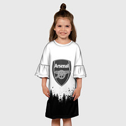 Платье клеш для девочки Arsenal черный лес, цвет: 3D-принт — фото 2