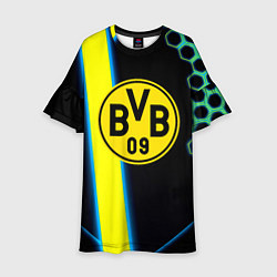 Платье клеш для девочки Borussia соты броня, цвет: 3D-принт
