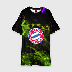 Платье клеш для девочки Бавария Мюнхен огонь, цвет: 3D-принт